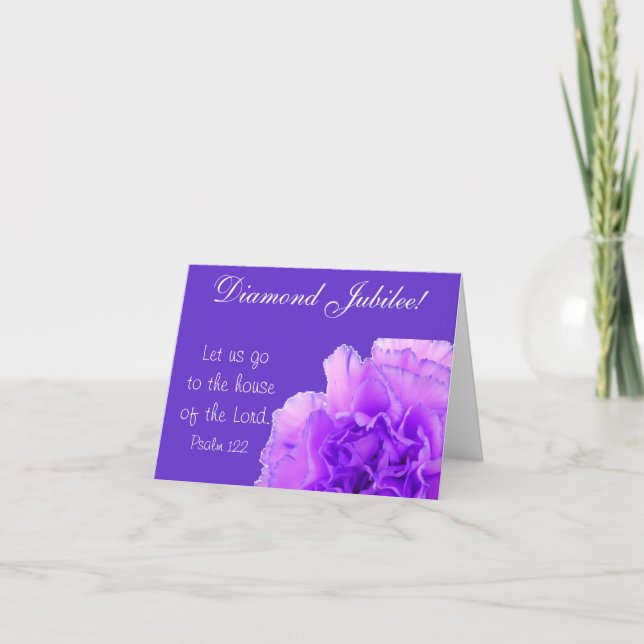 Catholic Nun Diamond Jubilee Purple Card (Front)