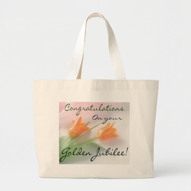 Catholic Nun "Golden Jubilee" Cards & Gifts Large Tote Bag (Front)