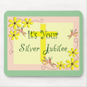Catholic Nun Silver Jubilee Cards, Mugs, Tote Bags Mouse Pad