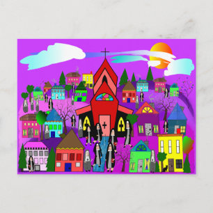 Catholic Nuns Art "Heading to Church" Postcard