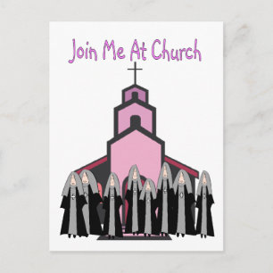 Catholic Nuns Greeting Cards "Join Me At Church"