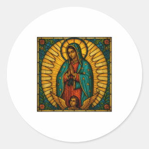 Catholic Our Lady Of Guadalupe Mexican Saint Virgi Classic Round Sticker