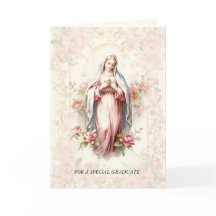 Catholic Our Lady Seat of Wisdom Pink Floral