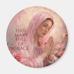Catholic Pink VIrgin Mary Magnet