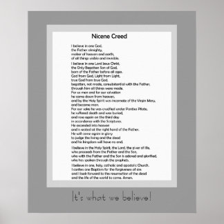 Catholic Poster Nicene Creed Christian Credo