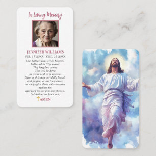 Catholic Prayer Card Jesus in Heaven Our Father