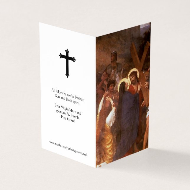 Catholic Prayer Cards | Carrying The Cross 2 (Outside)