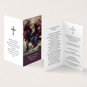 Catholic Prayer Cards   Coronation