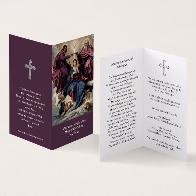 Catholic Prayer Cards | Coronation (Inside and Outside)