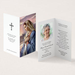 Catholic Prayer Cards Holy Mother