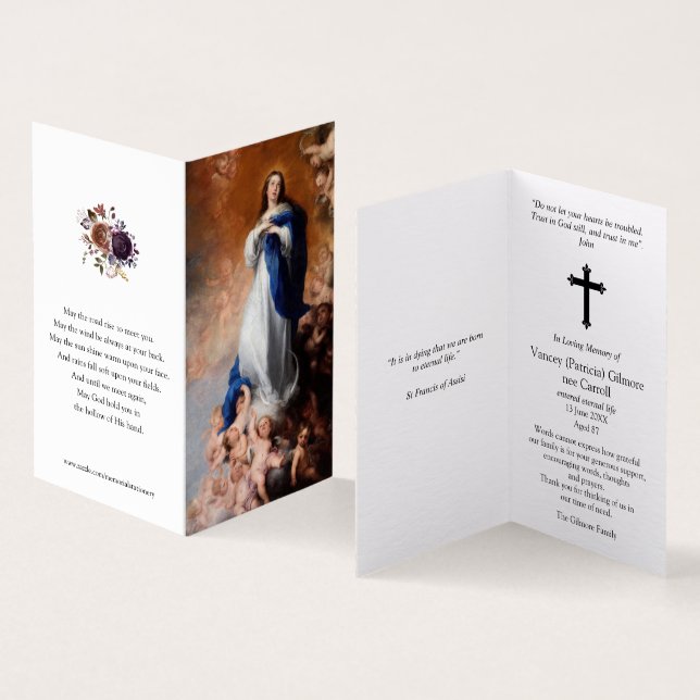 Catholic Prayer Cards | Immaculate Conception (Inside and Outside)