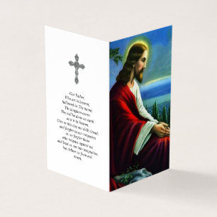Catholic Prayer Cards   Jesus Christ Praying
