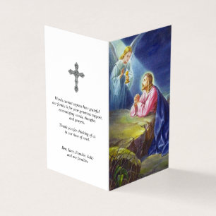 Catholic Prayer Cards   Jesus Christ Praying 1