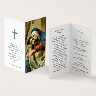 Catholic Prayer Cards   Mary Cradles Jesus 1