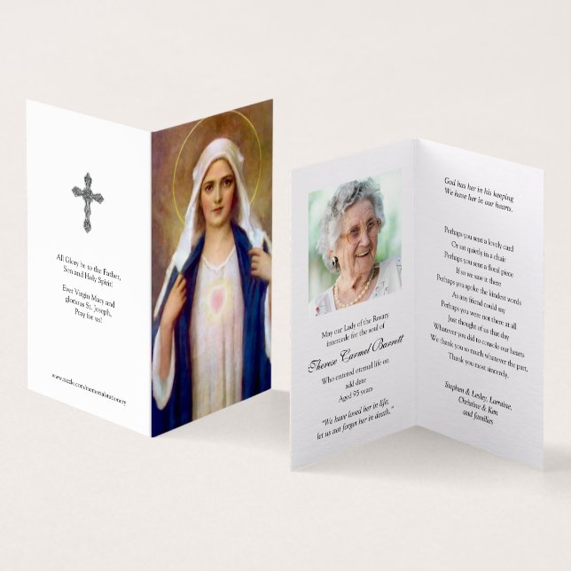 Catholic Prayer Cards | Mother Mary 1 (Inside and Outside)