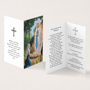 Catholic Prayer Cards   Our Lady Lourdes 2