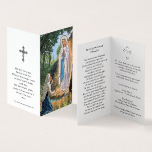 Catholic Prayer Cards   Our Lady Lourdes 2