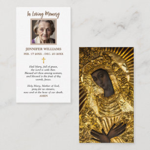 Catholic Prayer Cards Our Lady of the Gate of Dawn