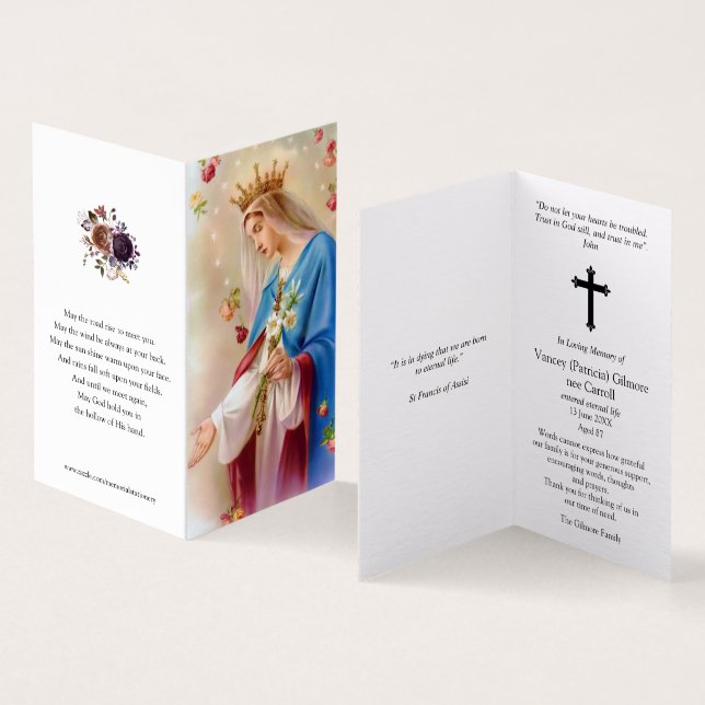 Catholic Prayer Cards | Rosaries (Inside and Outside)