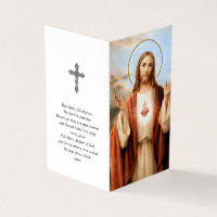 Catholic Prayer Cards | Sacred Heart Jesus 3