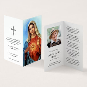 Catholic Prayer Cards   Sacred Heart Mary