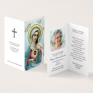 Catholic Prayer Cards   Sacred Heart Mary 3