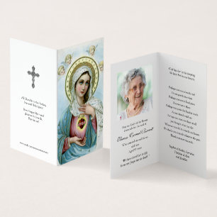Catholic Prayer Cards   Sacred Heart Mary 3