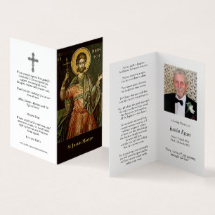 Catholic Prayer Cards St Justin Martyr