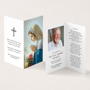 Catholic Prayer Cards Vierge au Chapelet
