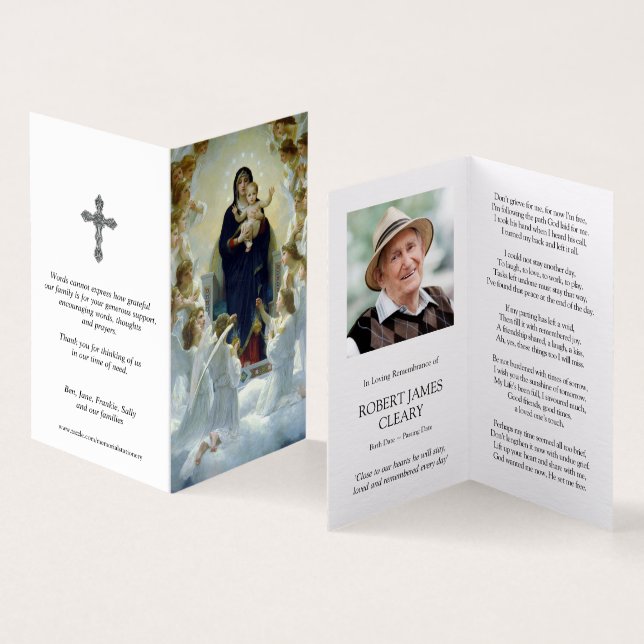 Catholic Prayer Cards | Virgin & Angels (Inside and Outside)
