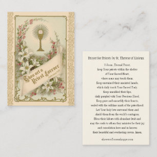 Catholic Prayer for Priests by St. Therese Business Card