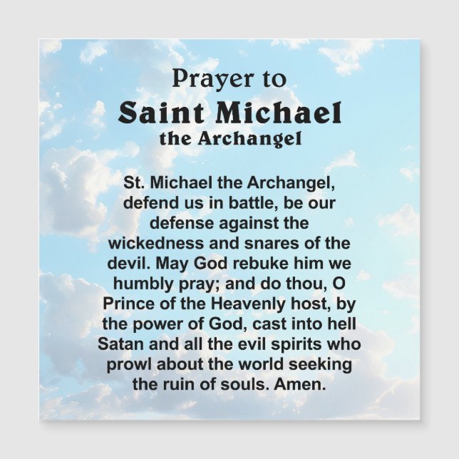 Catholic Prayer for Protection and Courage (Front)