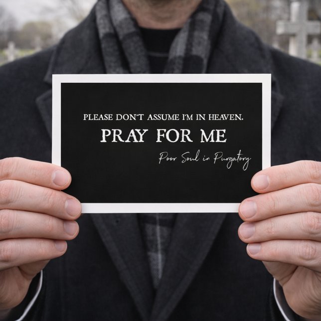 Catholic prayer for Souls in Purgatory Funeral  Place Card (Creator Uploaded)