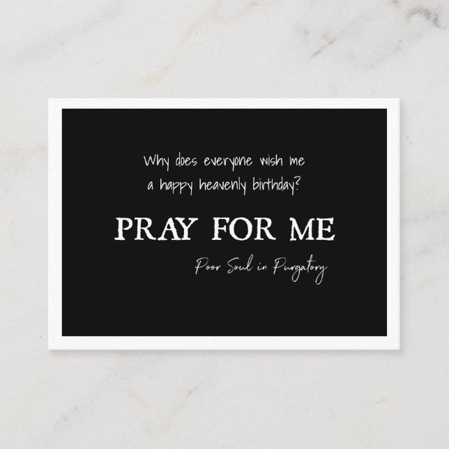 Catholic prayer for Souls in Purgatory Funeral  Place Card (Front)