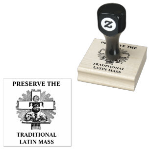Catholic Preserve Traditional Latin Mass Lamb Rubber Stamp