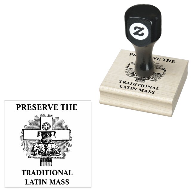 Catholic Preserve Traditional Latin Mass Lamb Rubber Stamp (Stamped)