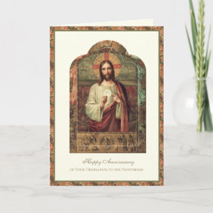 Catholic Priest Anniversary Ordination Deacon  Car Card