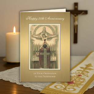 Catholic Priest Anniversary Ordination Deacon Card