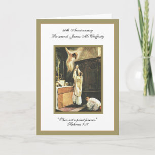 Catholic Priest Anniversary Ordination Elegant Card