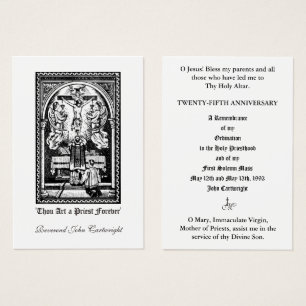CATHOLIC PRIEST ANNIVERSARY ORDINATION HOLY CARDS