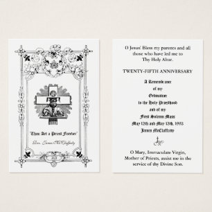 CATHOLIC PRIEST ANNIVERSARY ORDINATION HOLY CARDS
