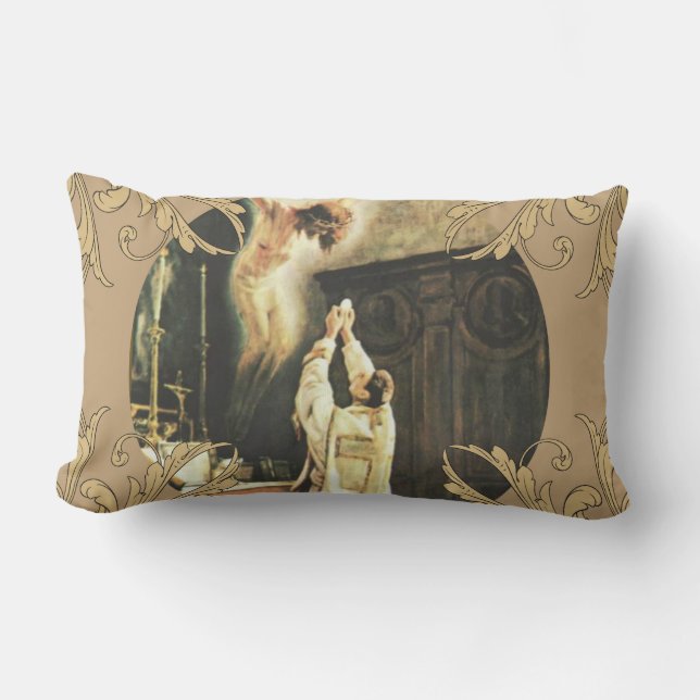 Catholic Priest Anniversary Ordination Holy Orders Lumbar Cushion (Front)