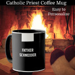 Catholic Priest Black Clergy Collar Religious Mug<br><div class="desc">Every priest will love having his own personalised mug with the Roman Catholic Priest Clergy collar.</div>