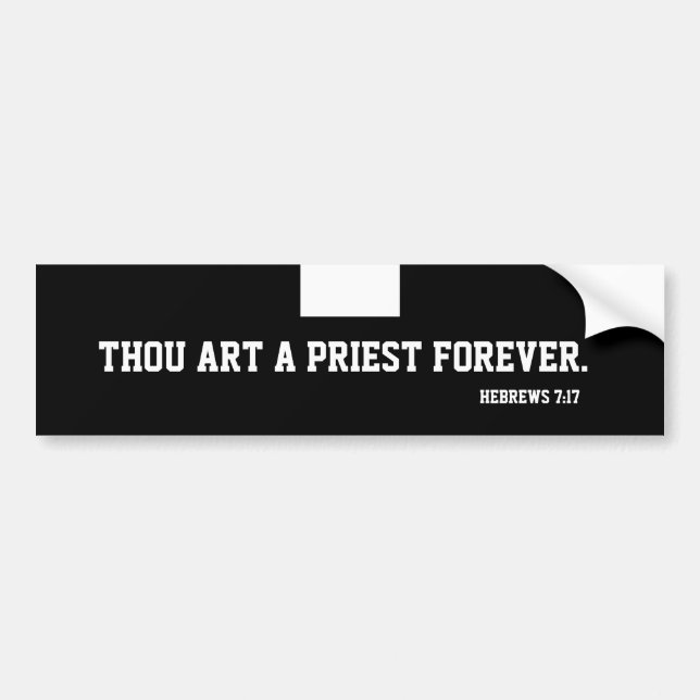 Catholic Priest Clergy Religious Scripture Bumper Sticker (Front)