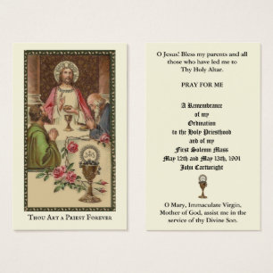 CATHOLIC PRIEST ORDINATION  ANNIVERSARY HOLY CARDS