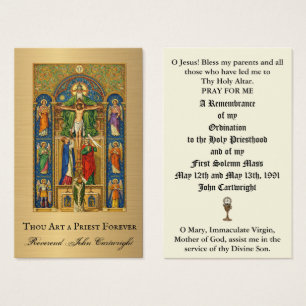 CATHOLIC PRIEST ORDINATION  ANNIVERSARY HOLY CARDS