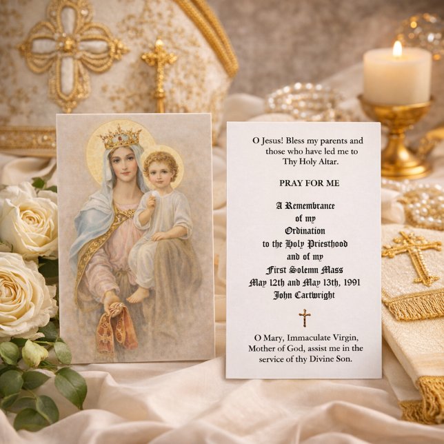 CATHOLIC PRIEST ORDINATION  ANNIVERSARY HOLY CARDS (Creator Uploaded)