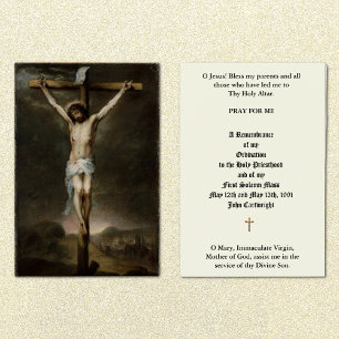 CATHOLIC PRIEST ORDINATION ANNIVERSARY HOLY CARDS