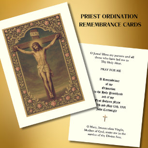 CATHOLIC PRIEST ORDINATION ANNIVERSARY HOLY CARDS