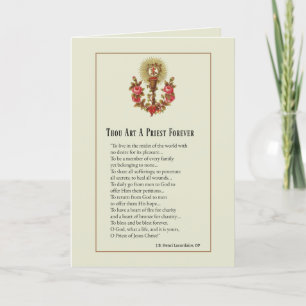 Catholic Priest Ordination Anniversary Religious Card